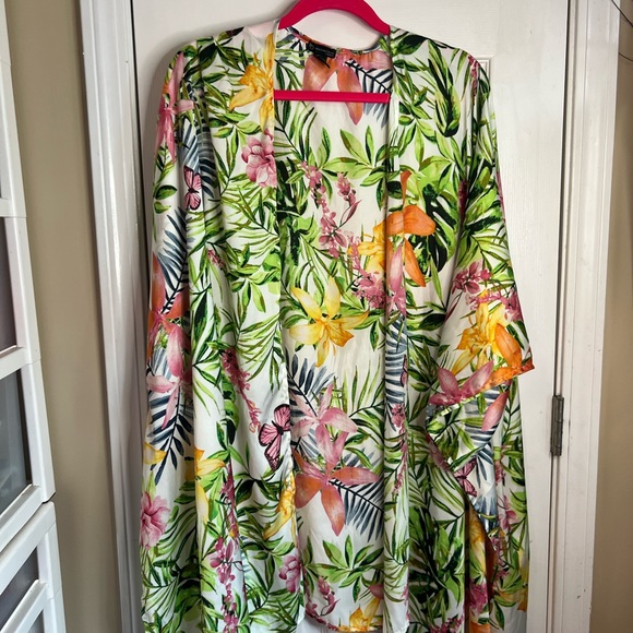 New Directions Bright Pattern Kimono Sz 3X - Picture 1 of 9